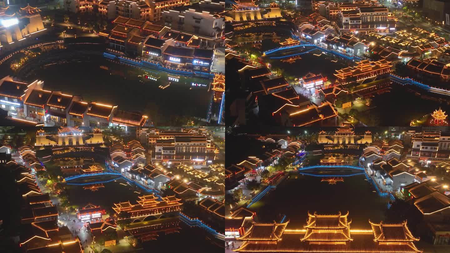 4K航拍 崇左太平古城夜景