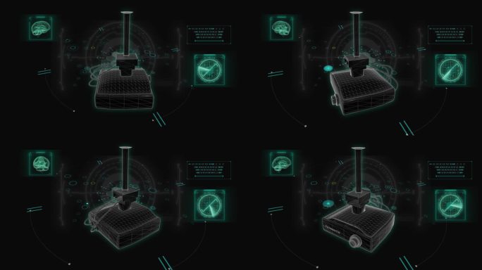 投影仪HUD科技界面展示素材