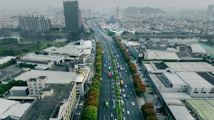 广珠公路顺德段车流延时