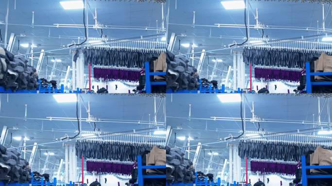 服装生产车间运输带