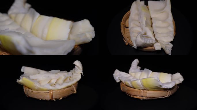 镜头合集竹笋尖野生嫩笋冬笋凉拌笋丝(1)
