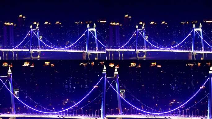 大桥上行驶的车辆-长沙三叉戟大桥
