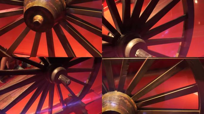 镜头合集中国古代车轱辘车轴马车车轮(1)