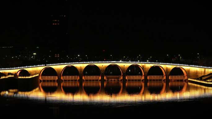 【4K】北京通州运河文化广场夜景风光