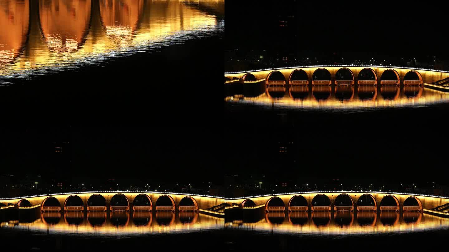 【4K】北京通州运河文化广场夜景风光