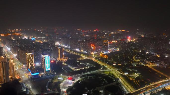 航拍荆州夜景 荆州夜景合集 交投 城发