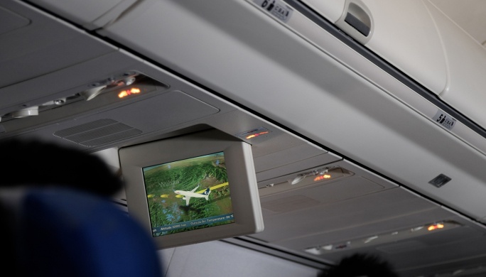 飞机上机舱内速度高度位置温度显示屏提示屏