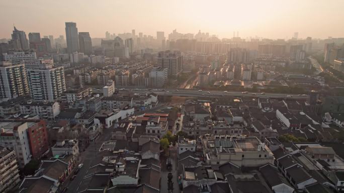 杭州河坊街日出 城市大景