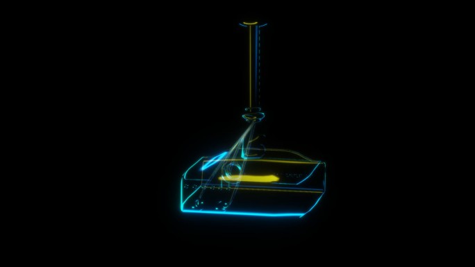 投影仪朋克风全息通道素材