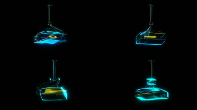 投影仪朋克风全息通道素材