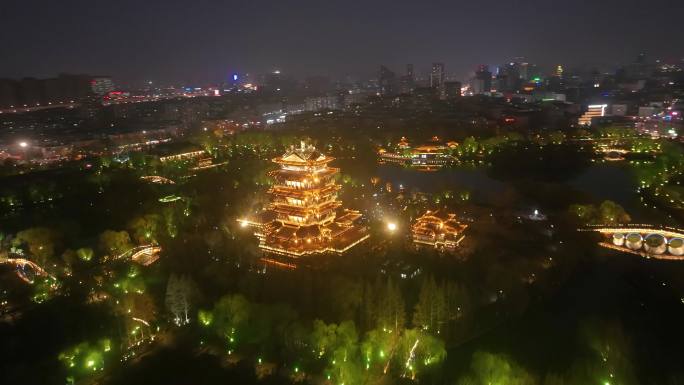 济南大明湖超然楼夜景