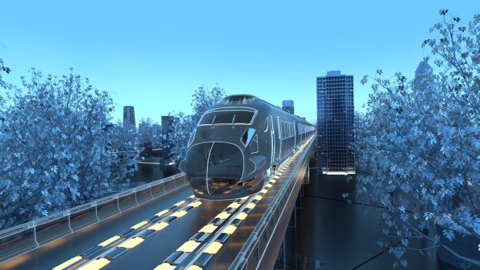全息科技城市高铁_C4D工程