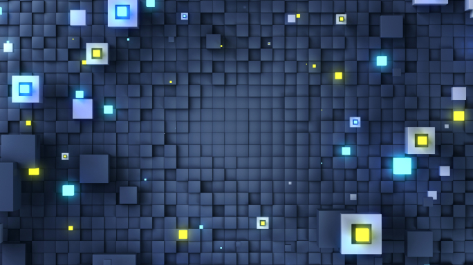方块平台动画背景（含2个通道背景）