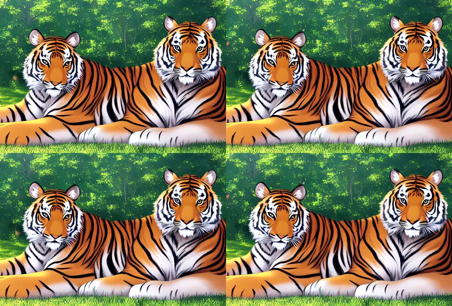 两只老虎