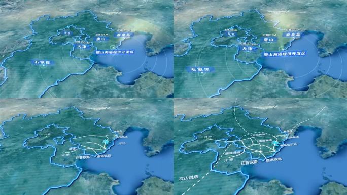 中国地图河北地图、唐山地图辐射范围