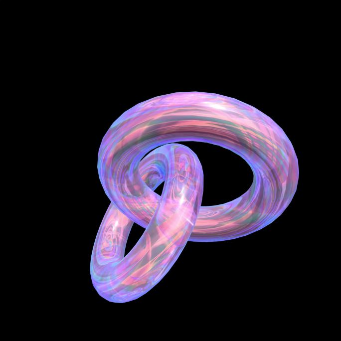 赛博朋克双圆环交叉 几何装饰元素抽象艺术