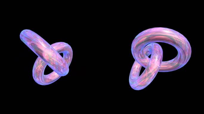 赛博朋克双圆环交叉 几何装饰元素抽象艺术