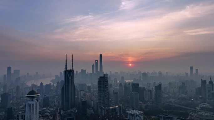 【合集】上海航拍4K陆家嘴金融城上海发展