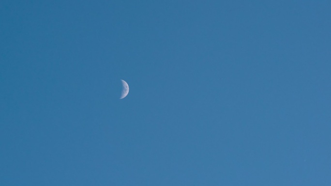 【4K】月亮实拍意境素材（蓝底好抠图）