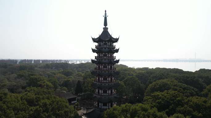 上海大观园航拍原素材