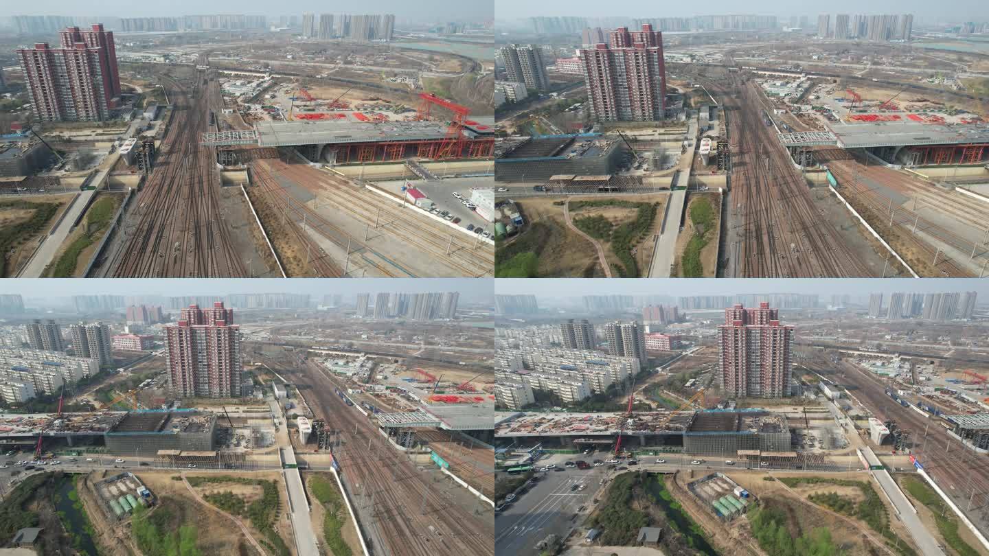 修建中的郑州彩虹桥