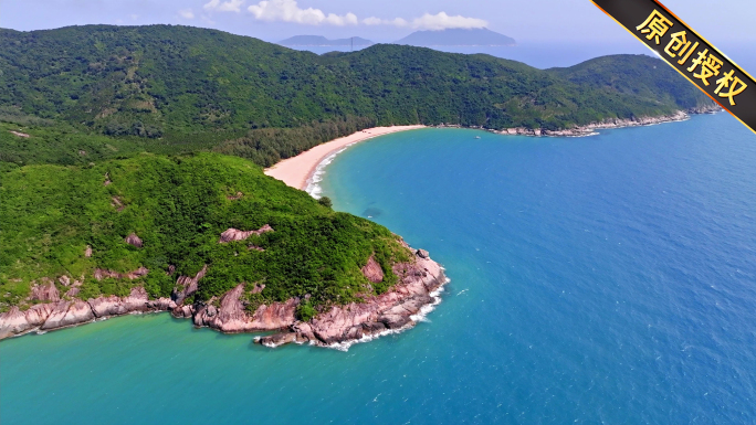 大海岛屿 海浪岩石浪花