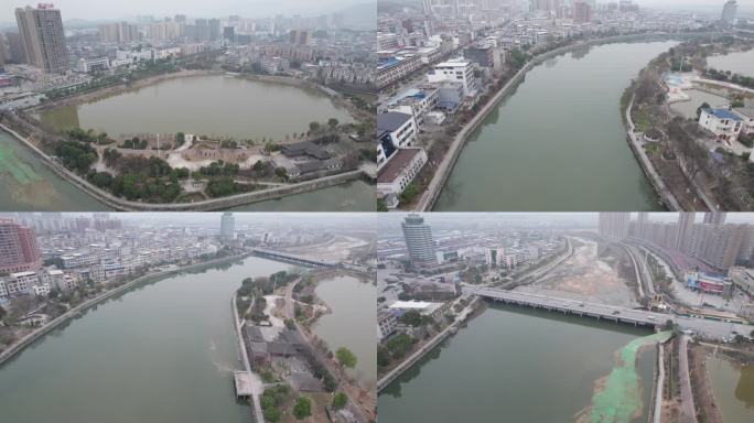 湖北咸宁通城县隽水公园4K航拍