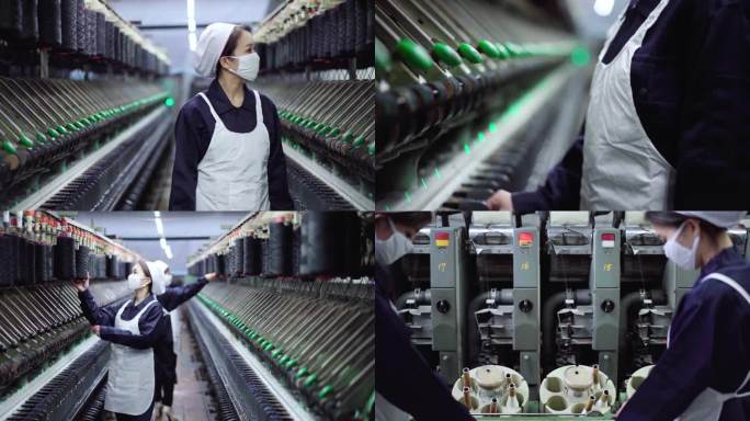 纺织厂女工生产线升格
