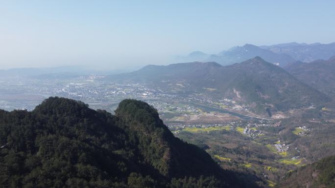 四川绵阳江油市窦团山风景航拍