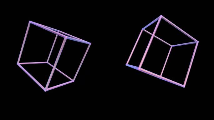 赛博朋克空间立方体 几何装饰元素抽象艺术