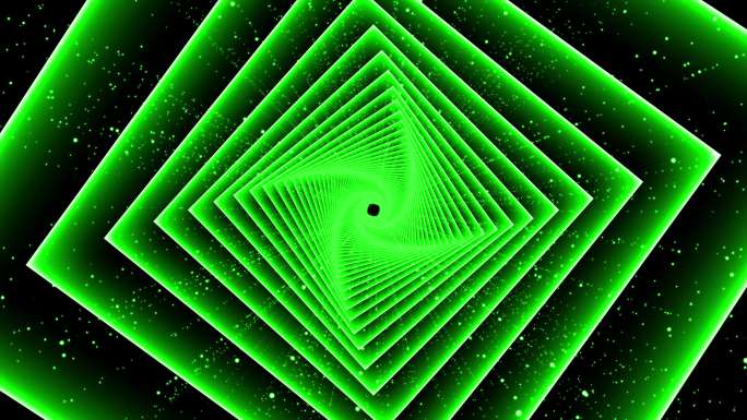 4K粒子正方形空间感穿梭绿色20版本二