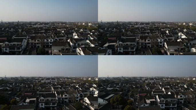 周庄古镇（苏州昆山）航拍全景