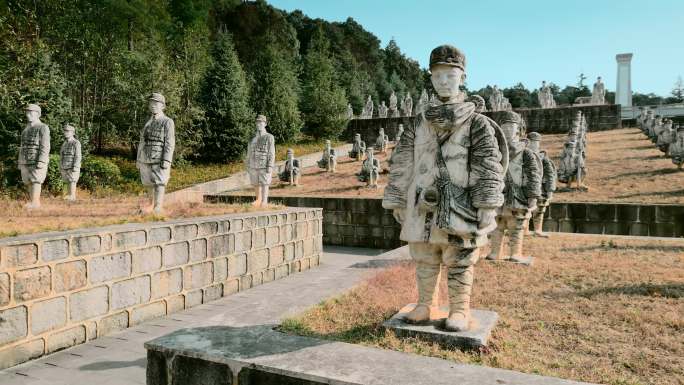 云南滇西松山战役中国远征军娃娃兵雕像