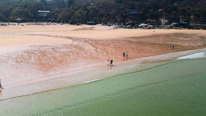 【4K60帧】连云港连岛景区海滩航拍