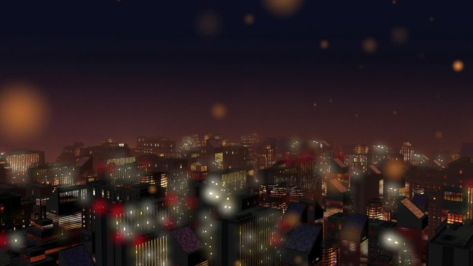 e3d卡通城市夜景
