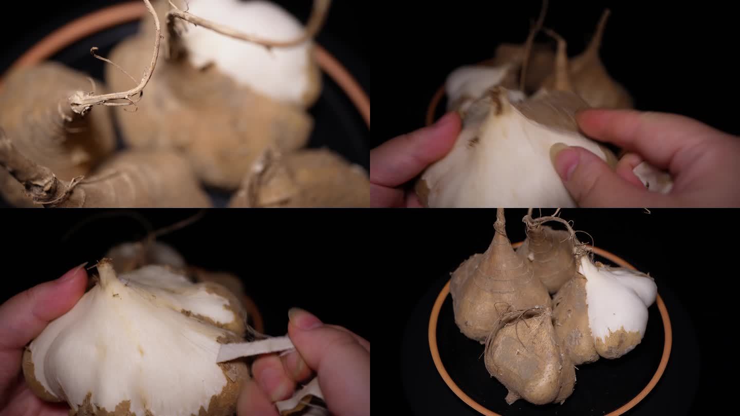 【镜头合集】剥皮凉薯地瓜沙葛土特产蔬菜1