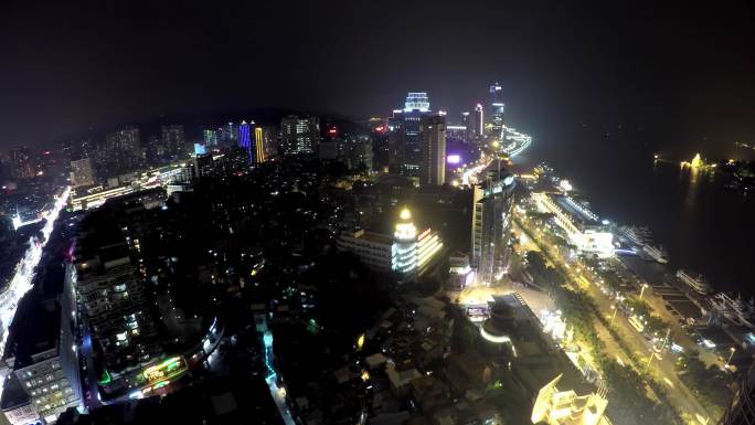 厦门鹭江道夜景延时