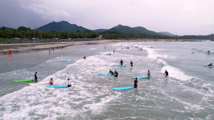 海南日月湾冲浪 航拍