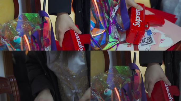 把红色喷钱枪放下来