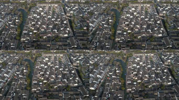 周庄古镇（苏州昆山）航拍全景