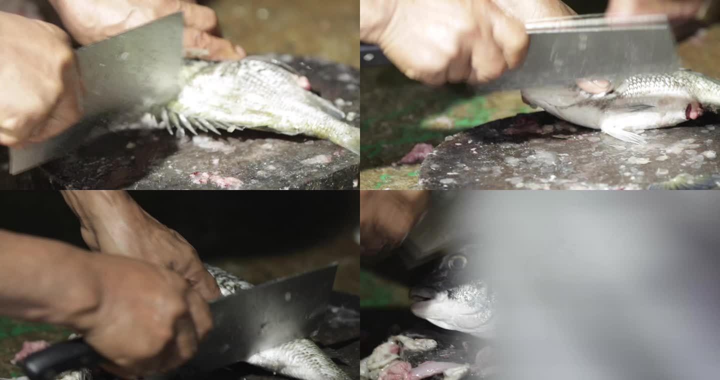 4kl1广东雷州处理鱼肉准备食用