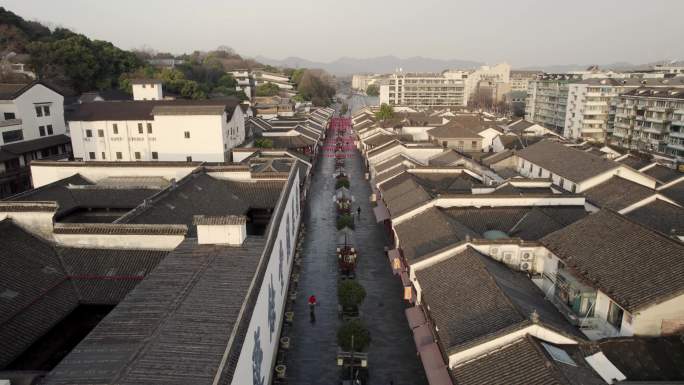 最新【合集】杭州河坊街胡庆余堂航拍