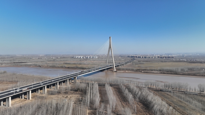 4K航拍济南黄河大桥