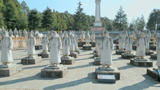 云南滇西松山战役中国远征军陵园日军雕像