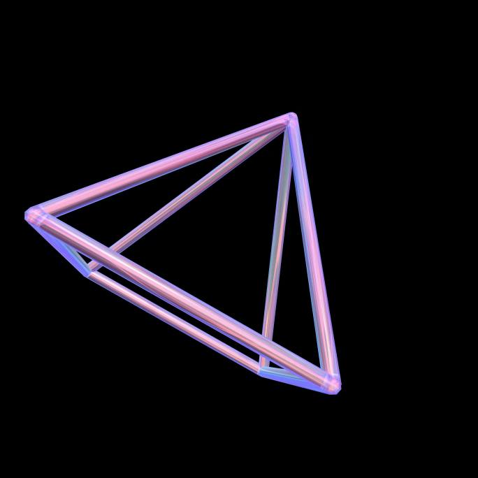 赛博朋克四角椎 几何装饰元素抽象艺术