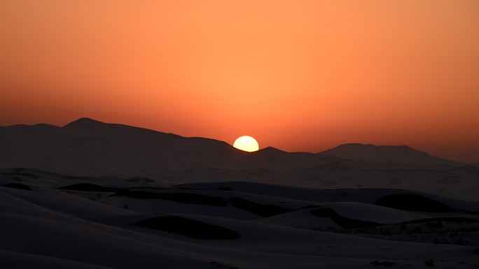 沙漠日落 沙漠地质公园