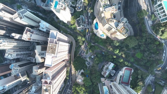 香港城市俯瞰建筑