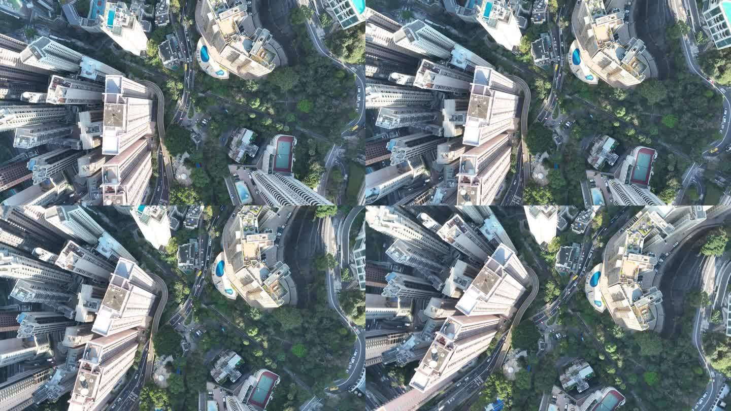 香港城市俯瞰建筑