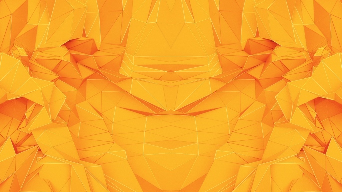 【4K时尚背景】橙黄金框3D动态视觉图形