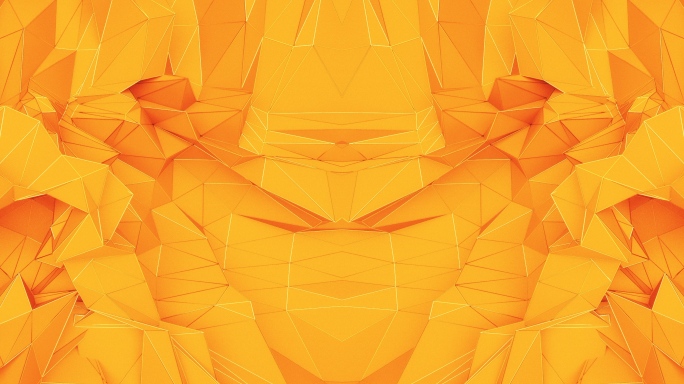 【4K时尚背景】橙黄金框3D动态视觉图形